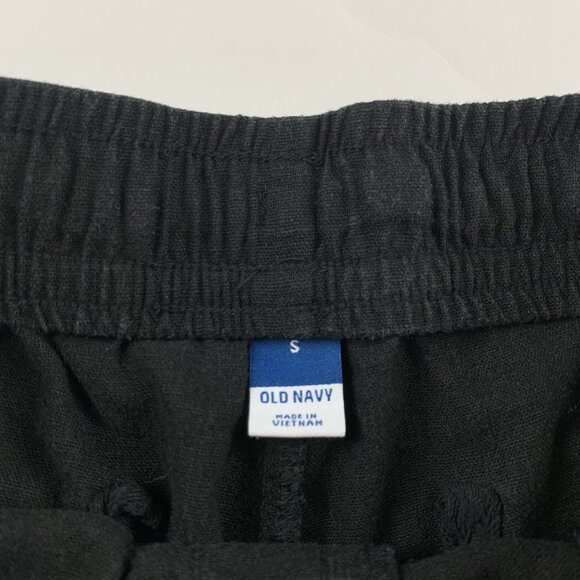 Old Navy Black Linen Blend Pull On Shorts S - Picture 3 of 5